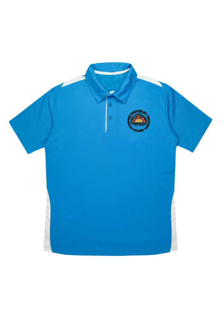 Castlecliff Primary School Polo Pacific Blue/White